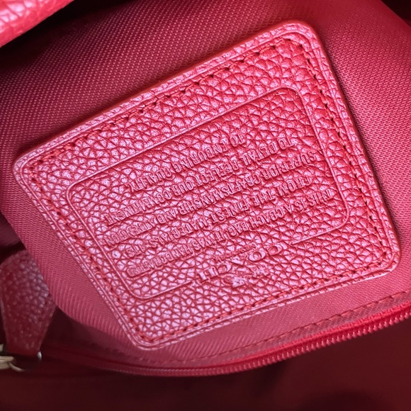 COACH Edie Refined Pebble Leather Lux Jasper Red Shoulder Bag - Picture 8 of 16